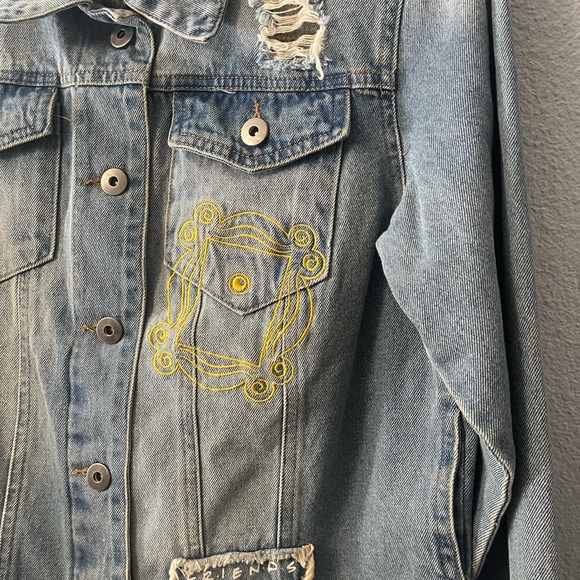 F.R.I.E.N.D.S. Distressed jean jacket Small - Picture 2 of 6